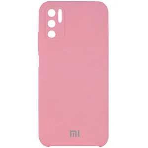 Чехол Silicone Cover Full Camera (AAA) Light Pink для Xiaomi Redmi Note 10 5G, Poco M3 Pro