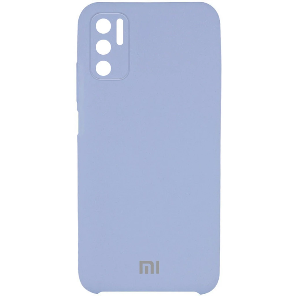 Чехол Silicone Cover Full Camera (AAA) Lilac Blue для Xiaomi Redmi Note 10 5G, Poco M3 Pro