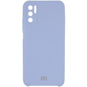 Цвет: Голубой - Чехол Silicone Cover Full Camera (AAA) Lilac Blue для Xiaomi Redmi Note 10 5G, Poco M3 Pro