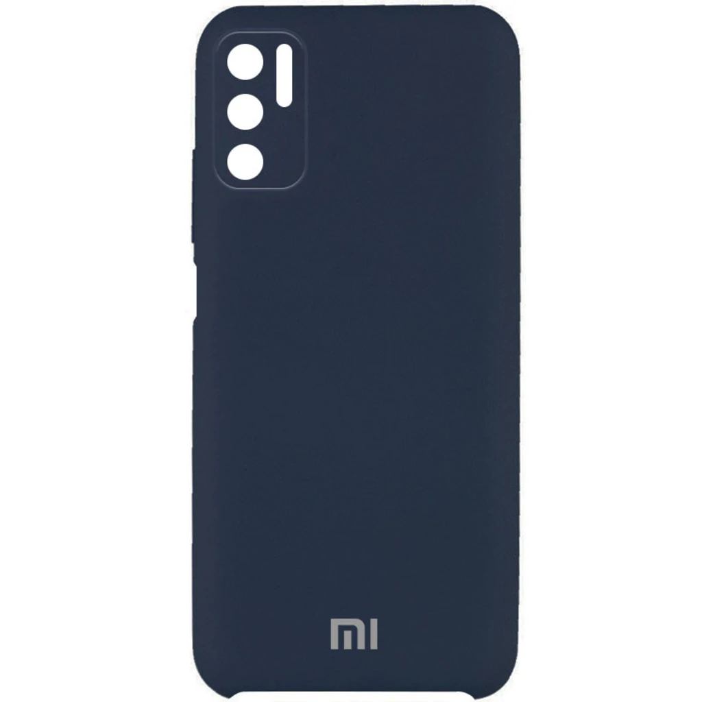 Чехол Silicone Cover Full Camera (AAA) Midnight Blue для Xiaomi Redmi Note 10 5G, Poco M3 Pro