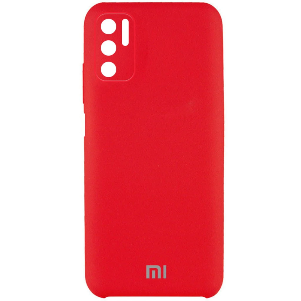 Чехол Silicone Cover Full Camera (AAA) Red для Xiaomi Redmi Note 10 5G, Poco M3 Pro