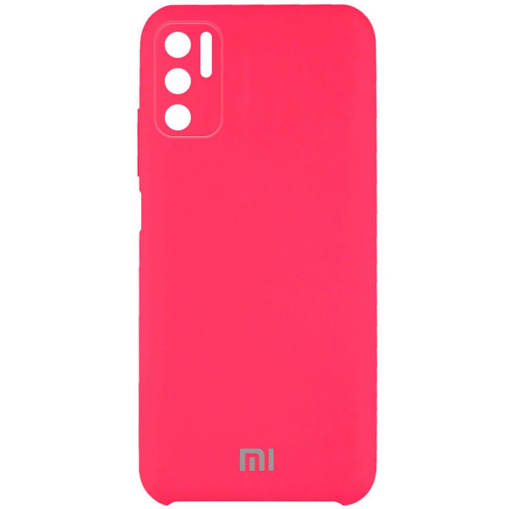 Чохол Silicone Cover Full Camera (AAA) Shiny Pink для Xiaomi Redmi Note 10 5G, Poco M3 Pro