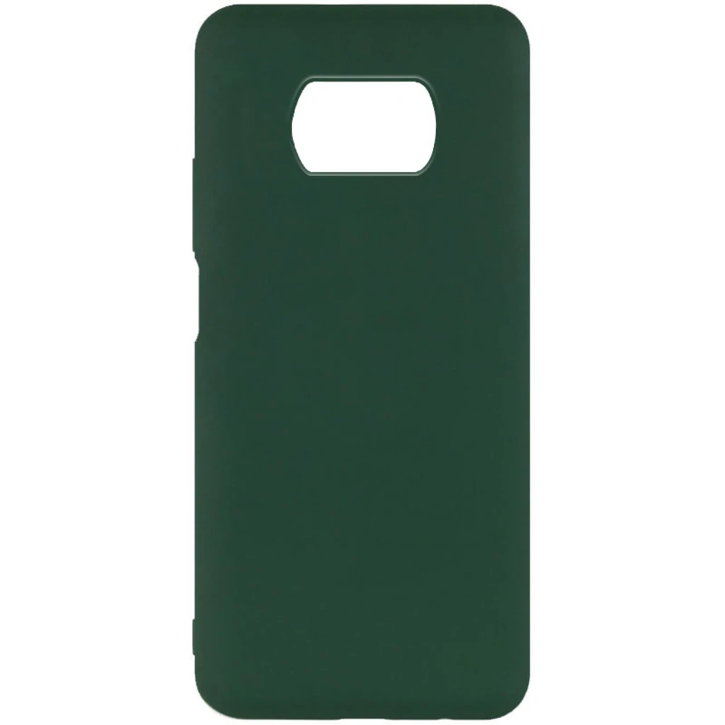 Чохол Silicone Cover Full Without Logo Dark Green для Xiaomi Poco X3 NFC, Poco X3 Pro