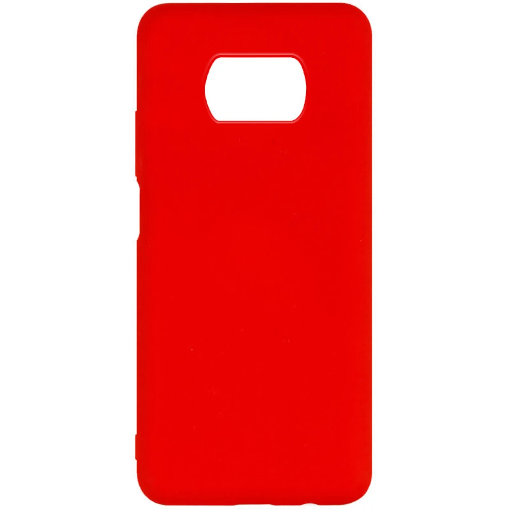 Чохол Silicone Cover Full Without Logo Red для Xiaomi Poco X3 NFC, Poco X3 Pro