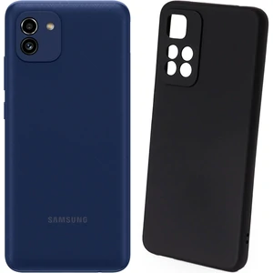 Чехол Silicone Case Full Protective Black для Samsung Galaxy A03 SM-A035
