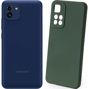 Чехол Silicone Case Full Protective Dark Green для Samsung Galaxy A03 SM-A035