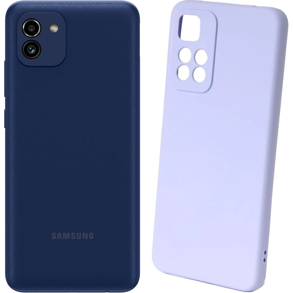 Чехол Silicone Case Full Protective Violet для Samsung Galaxy A03 SM-A035