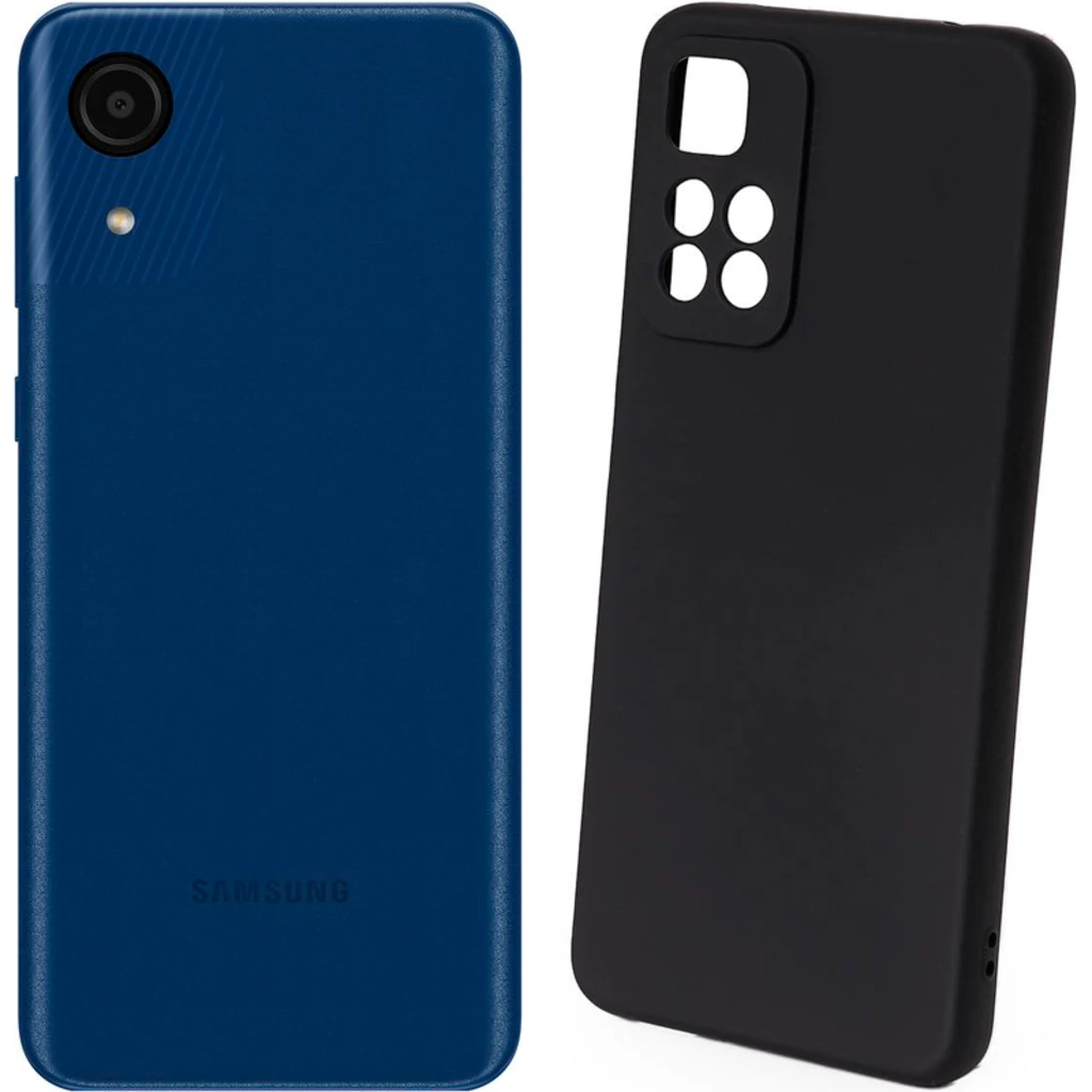 Чехол Silicone Case Full Protective Black для Samsung Galaxy A03 Core SM-A032