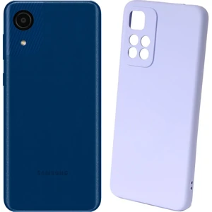 Цвет: Фиолетовый - Чехол Silicone Case Full Protective Violet для Samsung Galaxy A03 Core SM-A032