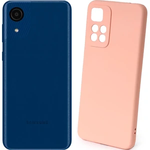 Цвет: Розовый - Чехол Silicone Case Full Protective Pudra для Samsung Galaxy A03 Core SM-A032