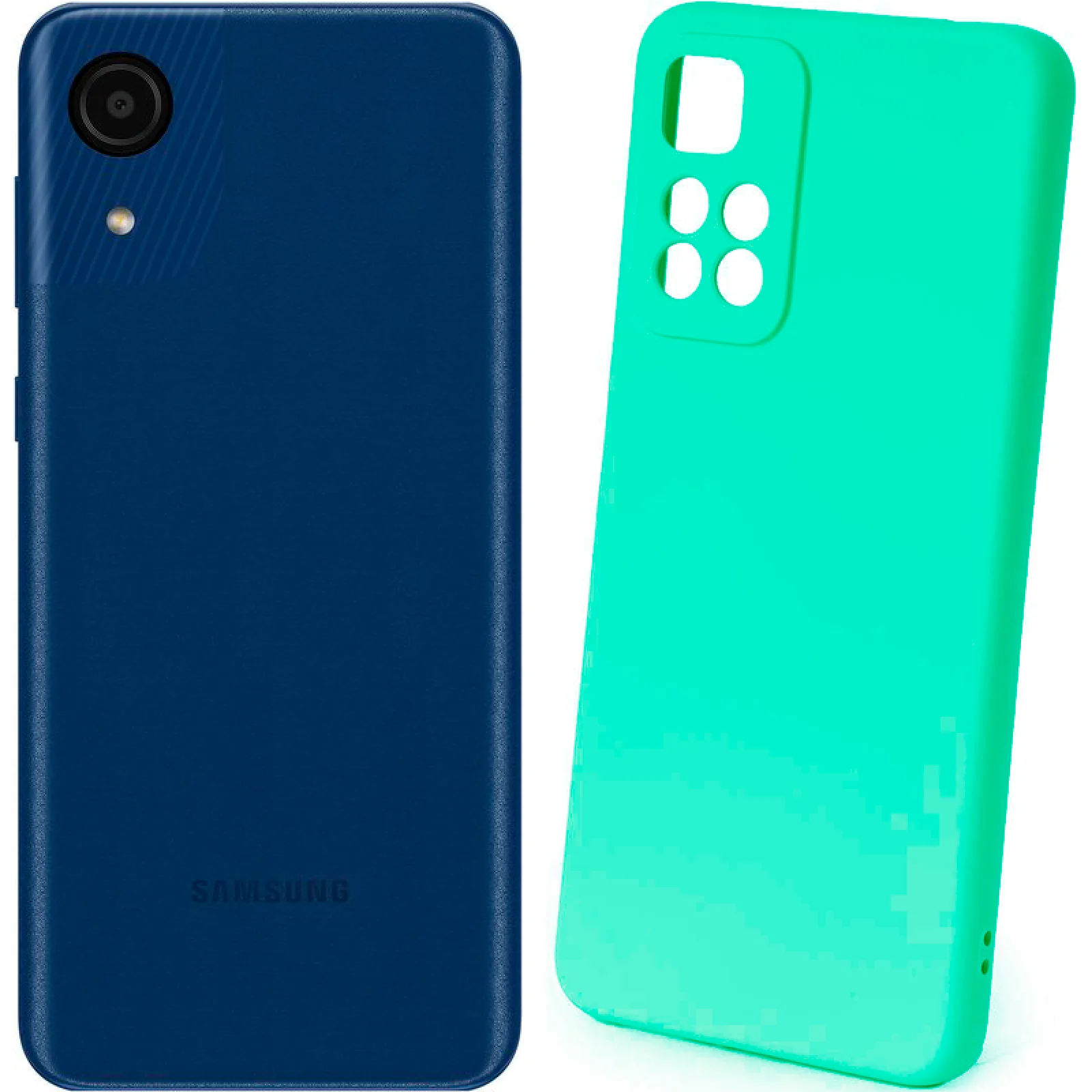 Чехол Silicone Case Full Protective Turquois для Samsung Galaxy A03 Core SM-A032