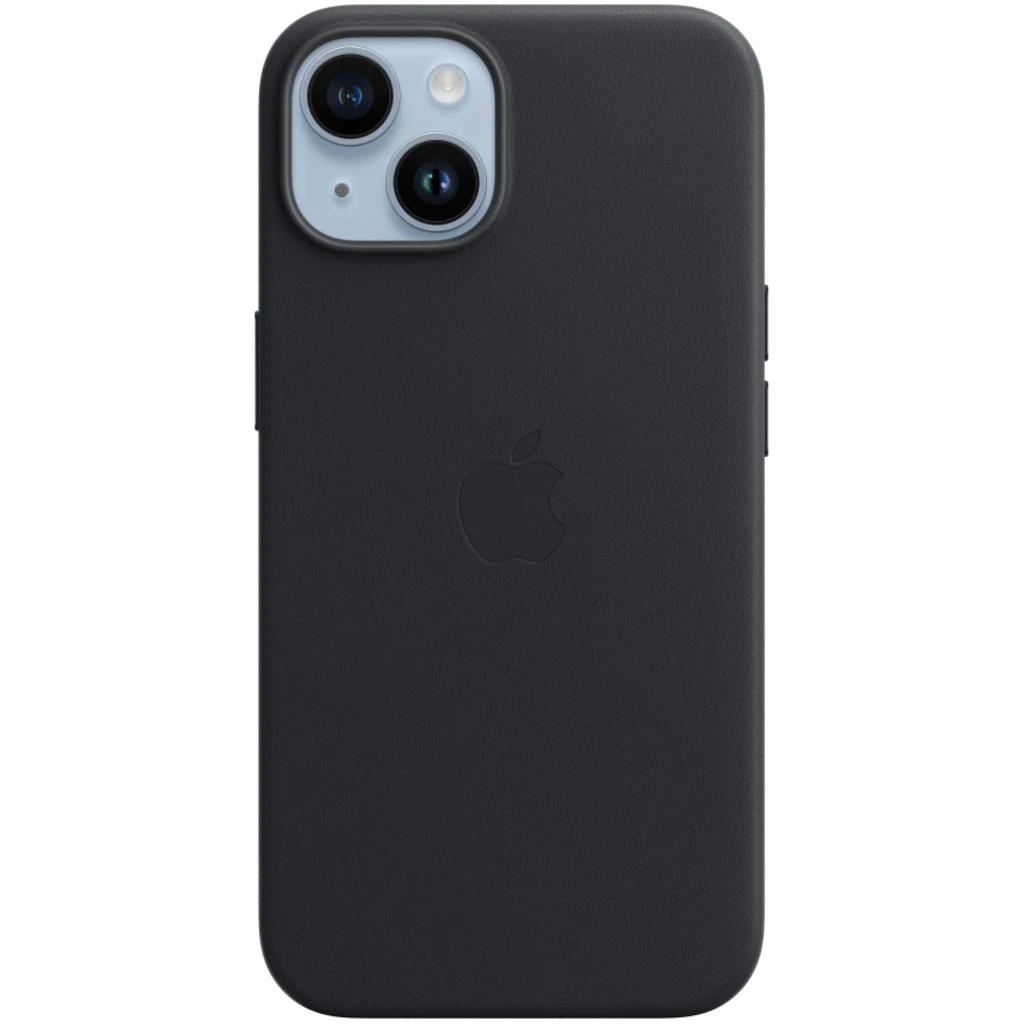 Чохол Apple iPhone 14 Plus Leather Case with MagSafe Midnight (MPP93)