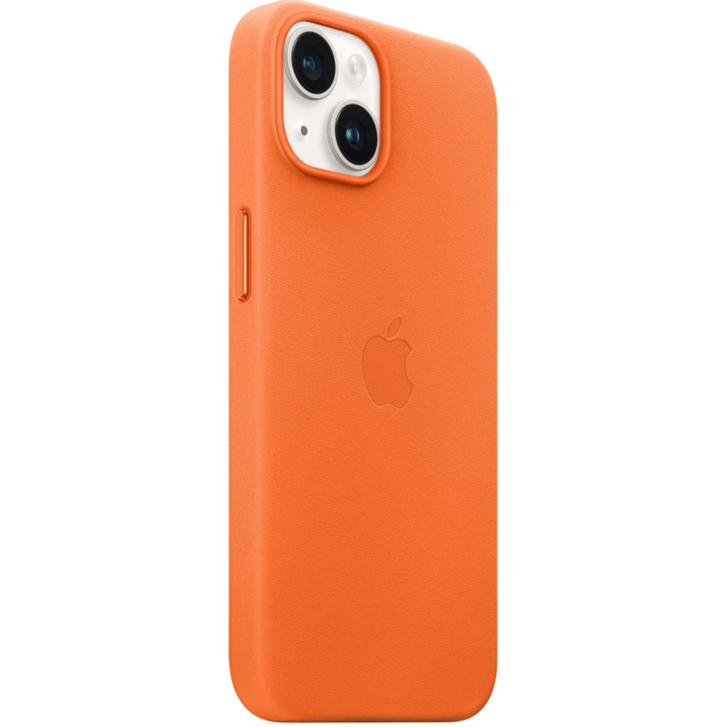 Чохол Apple iPhone 14 Leather Case with MagSafe Orange (MPP83)