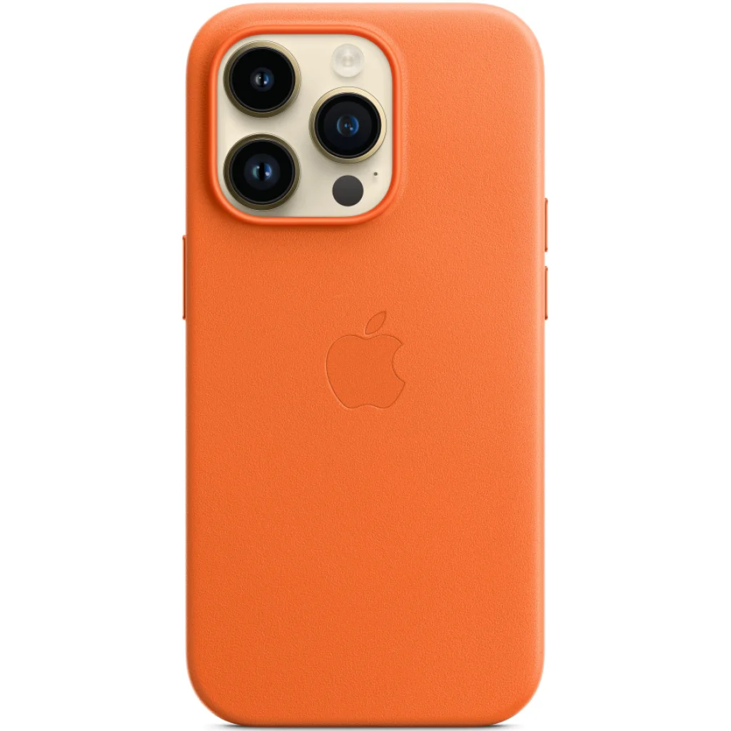 Чохол Apple iPhone 14 Pro Max Leather Case with MagSafe Orange (MPPR3)