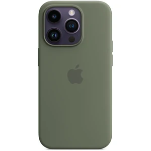 Цвет: Зеленый - Чехол Apple iPhone 14 Pro Silicone Case with MagSafe Olive (MQUH3)