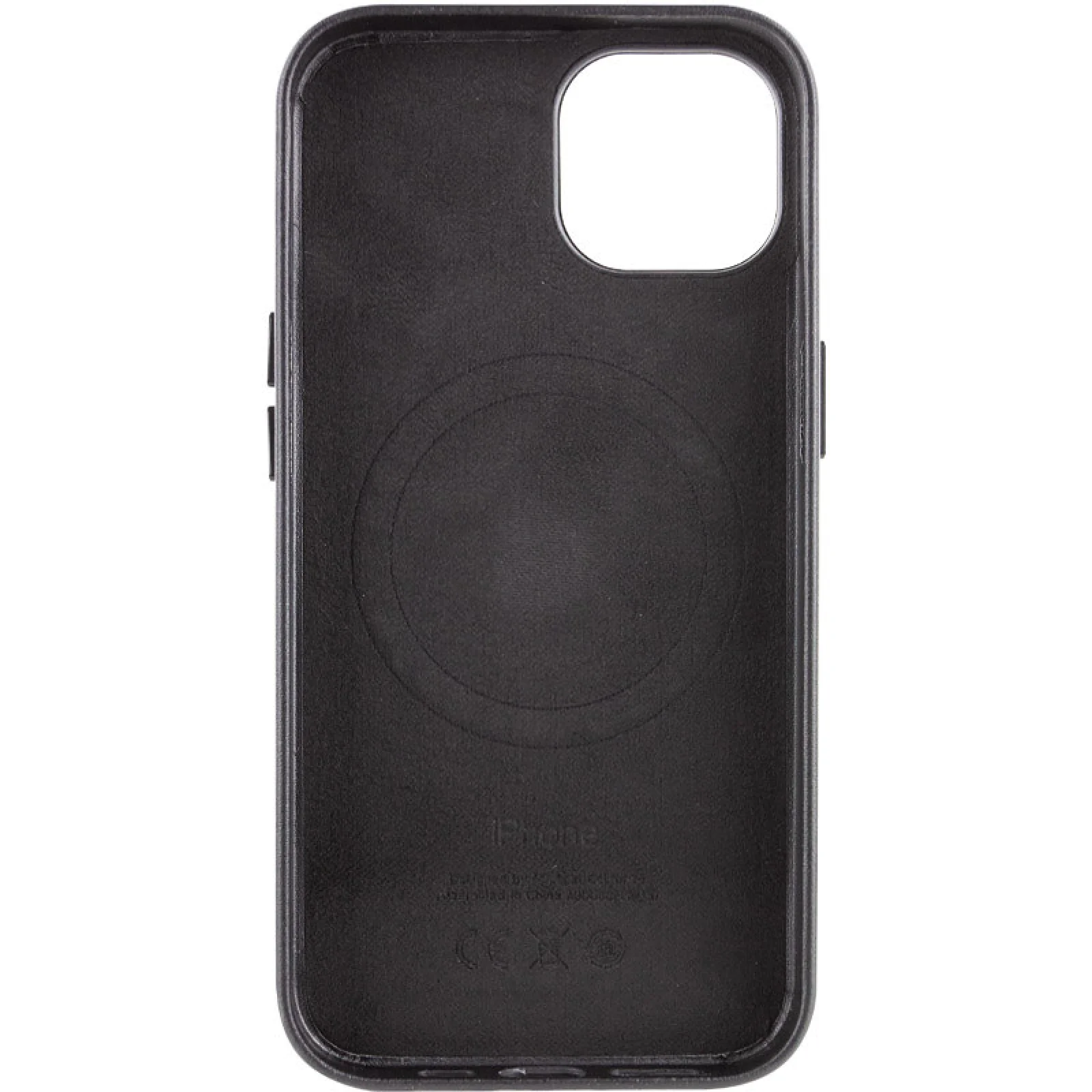 Чохол Apple iPhone 14 Leather Case (AA Plus) with MagSafe Black