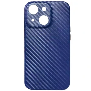 Чохол Leather Case Carbon Series Blue для Apple iPhone 13