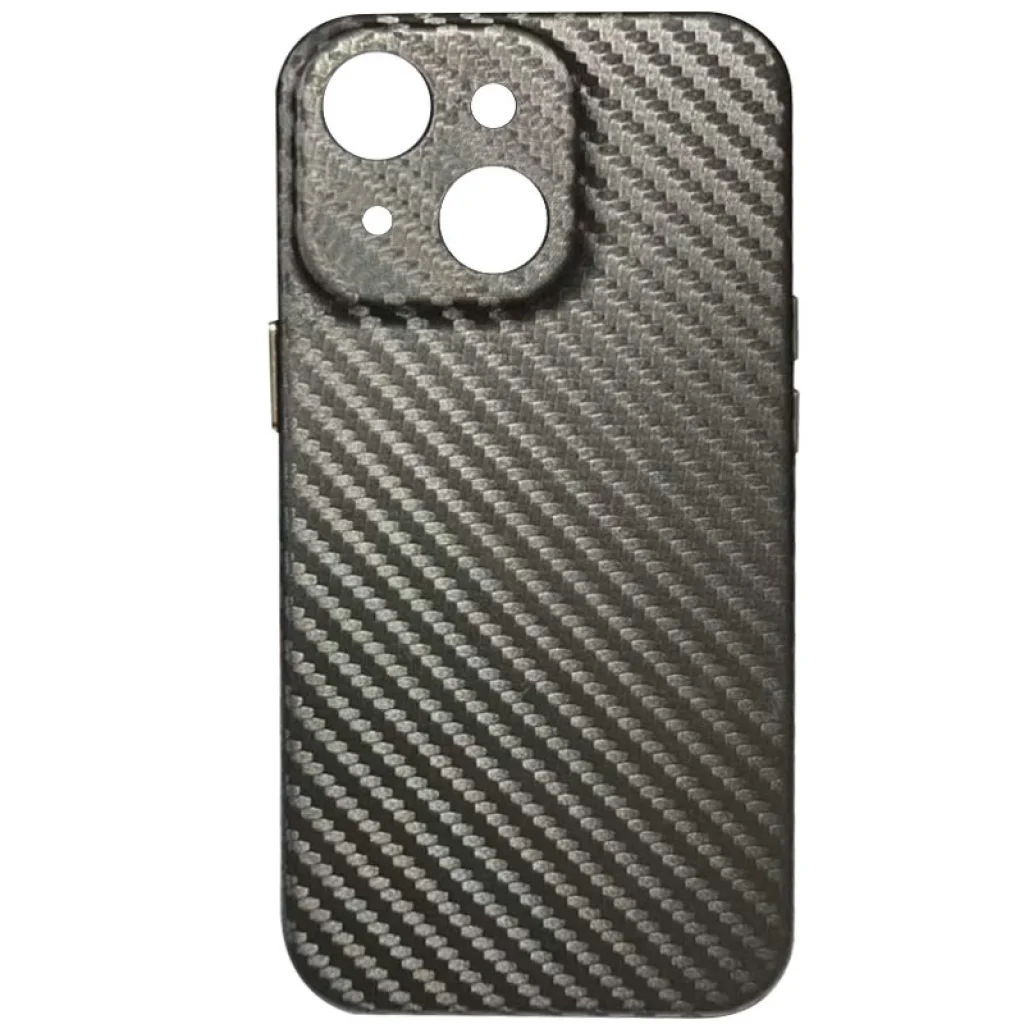Чохол Leather Case Carbon Series Grey для Apple iPhone 13