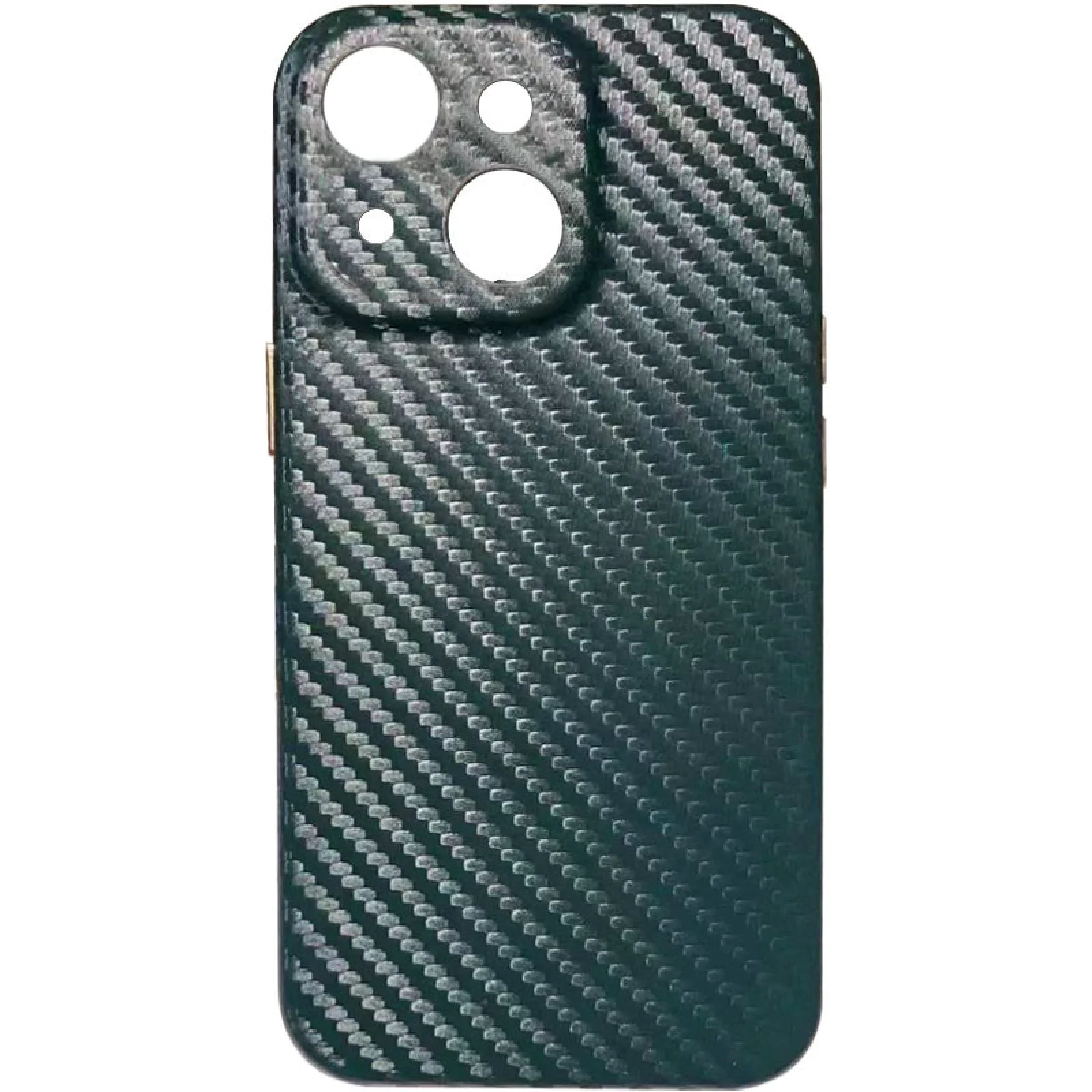 Чехол Leather Case Carbon Series Green для Apple iPhone 13