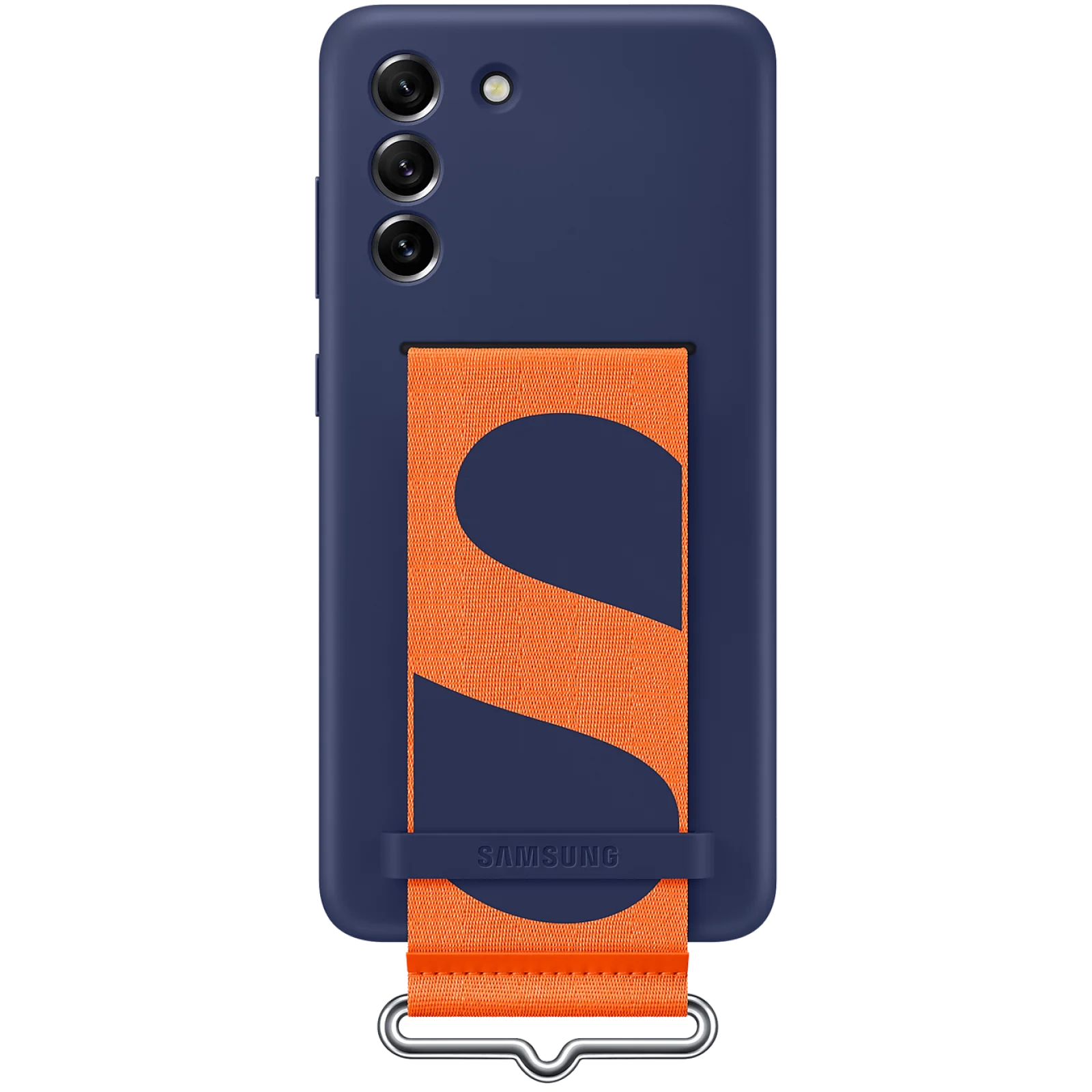 Чехол Samsung Silicone Cover with Strap Navy для Samsung Galaxy S21 FE 5G SM-G990 (EF-GG990TNEG)