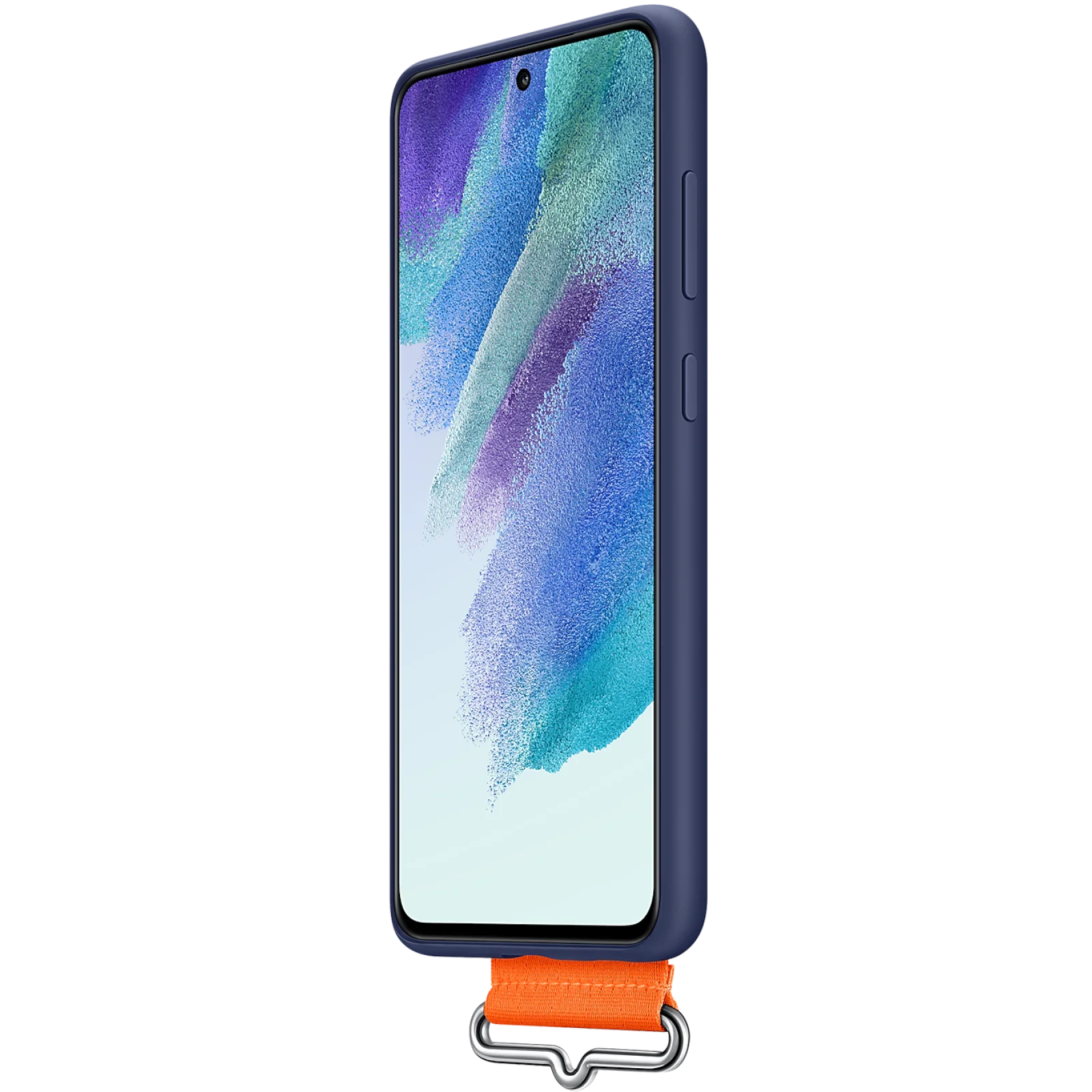 Чехол Samsung Silicone Cover with Strap Navy для Samsung Galaxy S21 FE 5G SM-G990 (EF-GG990TNEG)