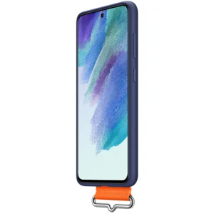 Чехол Samsung Silicone Cover with Strap Navy для Samsung Galaxy S21 FE 5G SM-G990 (EF-GG990TNEG)