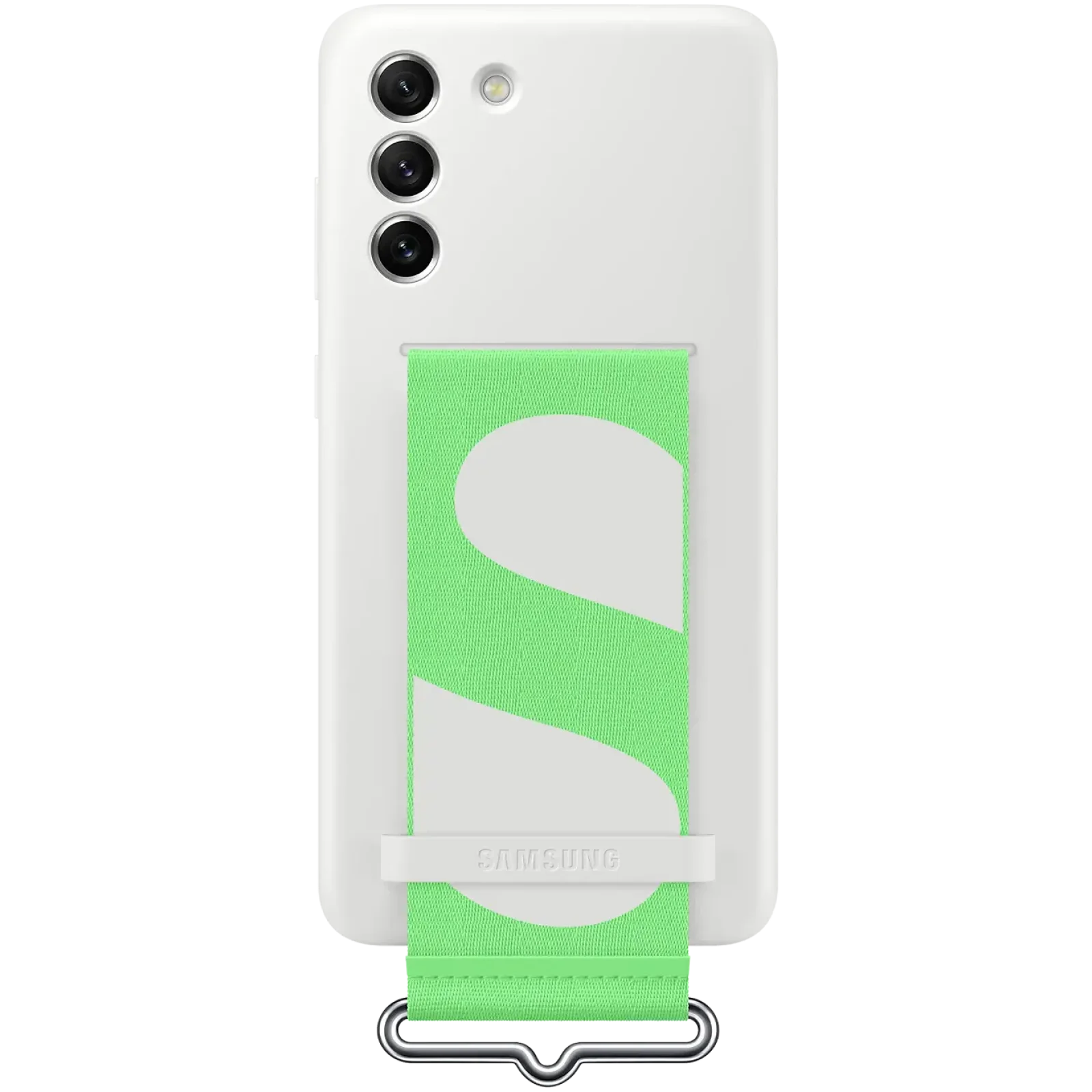 Чехол Samsung Silicone Cover with Strap White для Samsung Galaxy S21 FE 5G SM-G990 (EF-GG990TWEG)