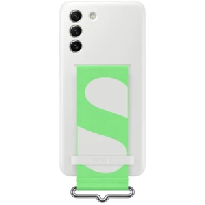 Чехол Samsung Silicone Cover with Strap White для Samsung Galaxy S21 FE 5G SM-G990 (EF-GG990TWEG)