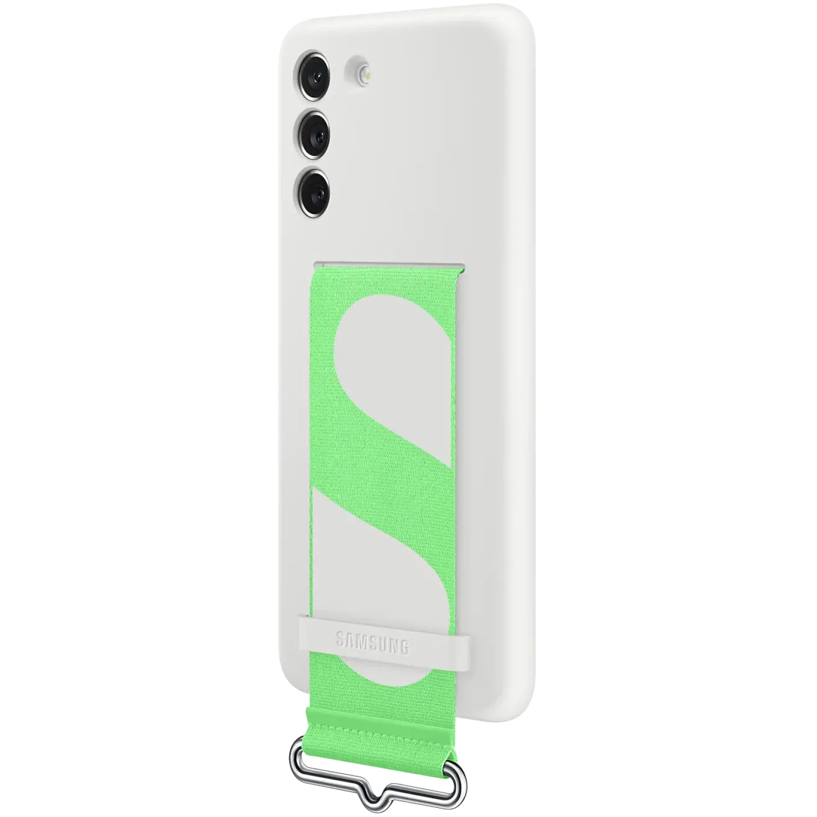Чехол Samsung Silicone Cover with Strap White для Samsung Galaxy S21 FE 5G SM-G990 (EF-GG990TWEG)