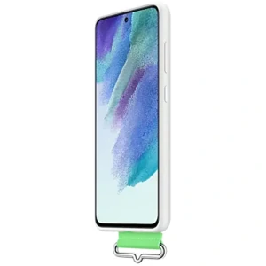 Чехол Samsung Silicone Cover with Strap White для Samsung Galaxy S21 FE 5G SM-G990 (EF-GG990TWEG)