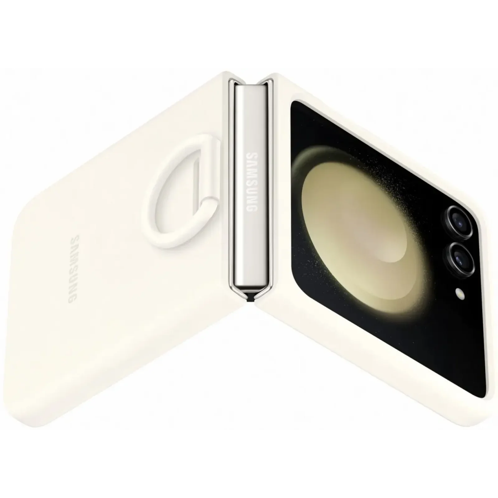 Чохол Samsung Silicone Cover with Ring Cream для Samsung Galaxy Flip5 (EF-PF731TUEGUA)