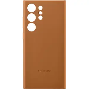 Цвет: Коричневый - Чехол Samsung Leather Cover Camel для Samsung Galaxy S23 Ultra SM-S918 (EF-VS918LAEG)