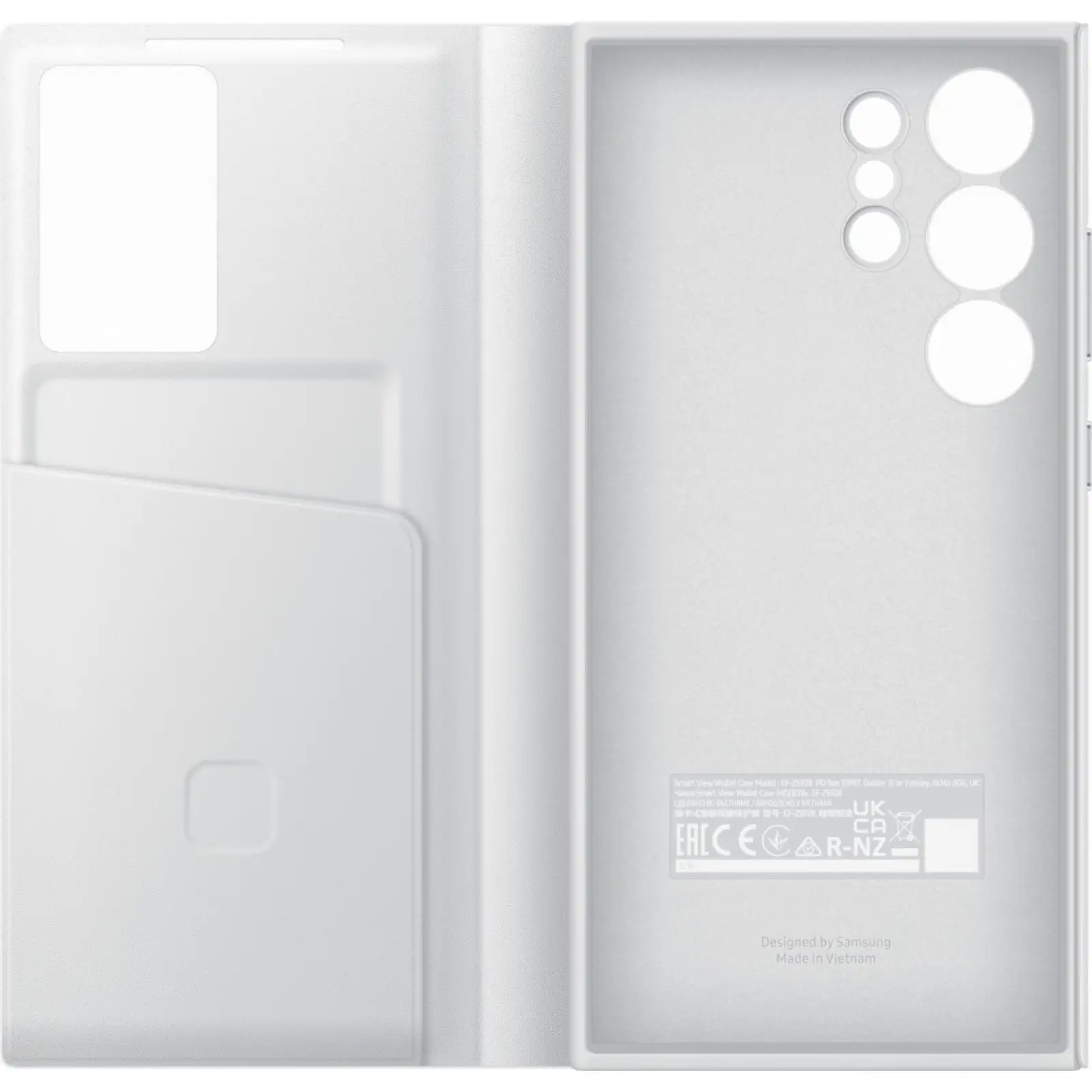 Чохол Samsung Smart Clear View Cover White для Samsung Galaxy S24 Ultra SM-S928 (EF-ZS928CWEGWW)