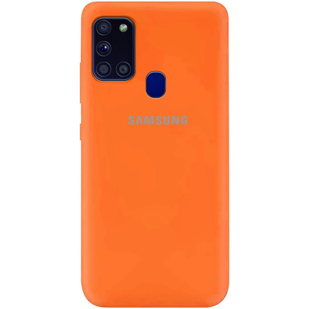 Чехол Silicone Case Full Protective Orange для Samsung Galaxy A21s SM-A217