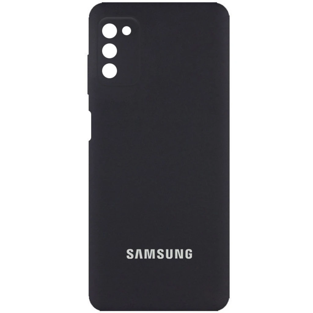 Чохол Silicone Cover Full Camera (AA) Black для Samsung Galaxy A03s SM-A037