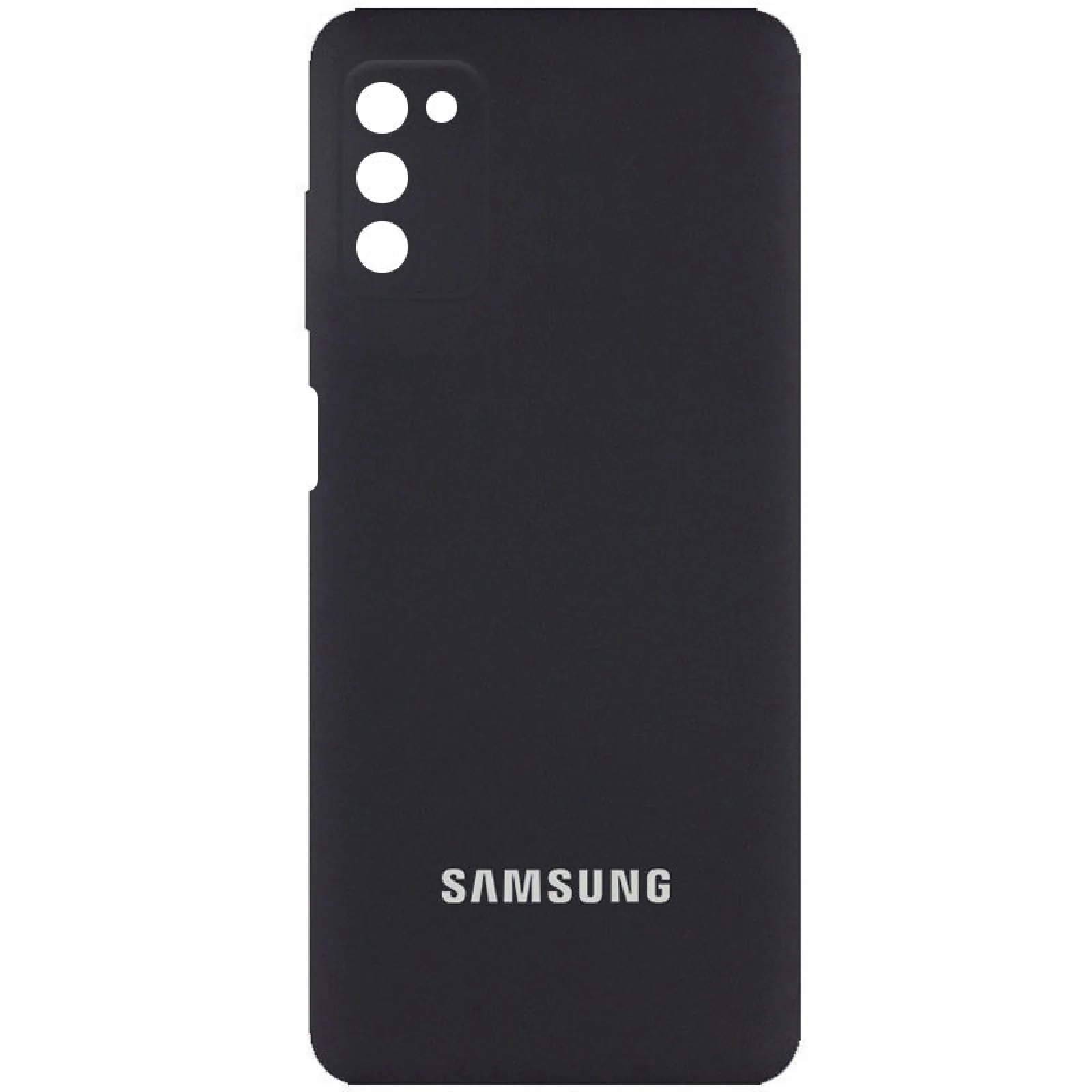 Чехол Silicone Cover Full Camera (AA) Black для Samsung Galaxy A03s SM-A037