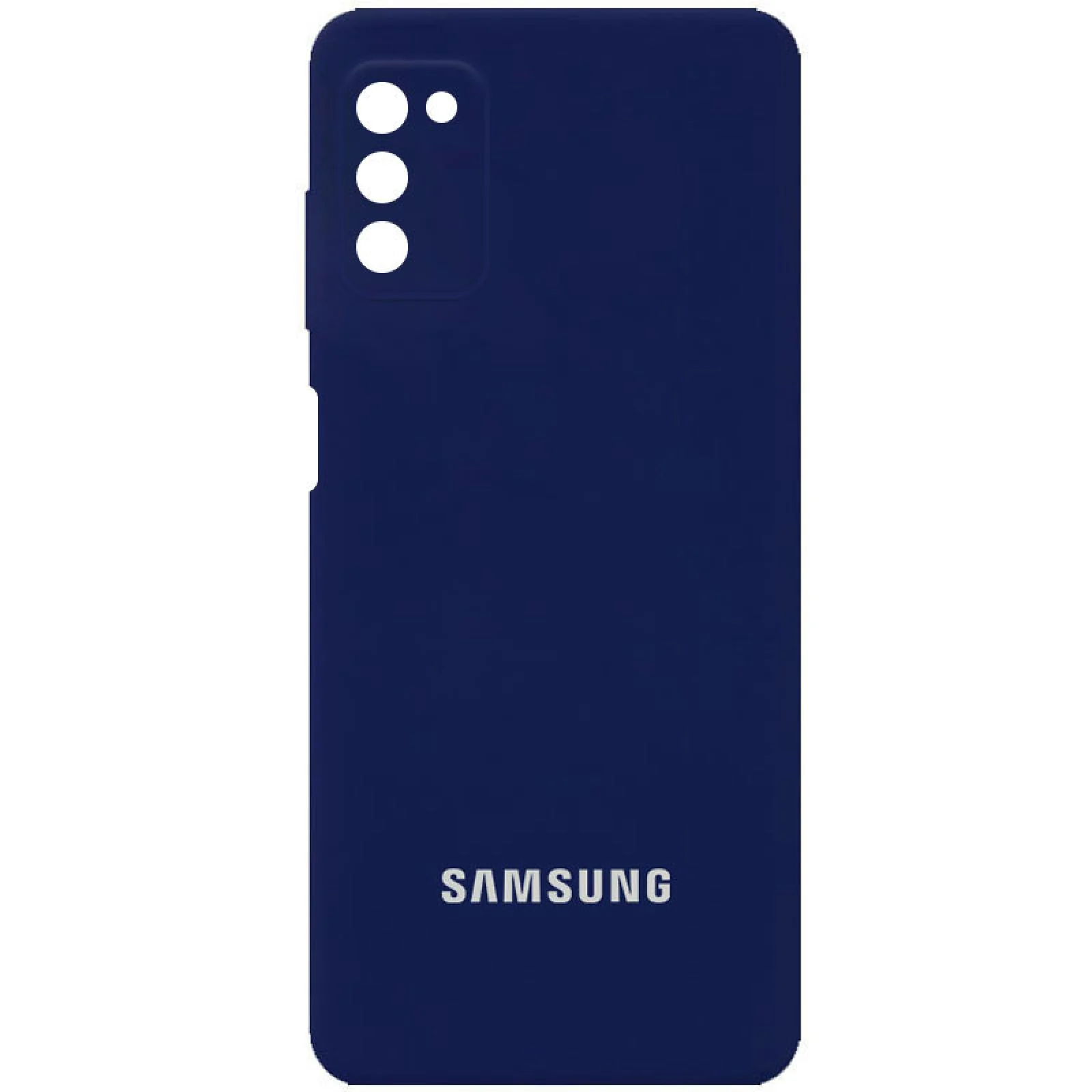 Чехол Silicone Cover Full Camera (AA) Midnight Blue для Samsung Galaxy A03s SM-A037