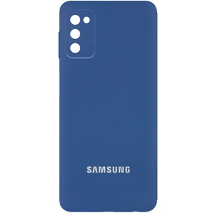 Чохол Silicone Cover Full Camera (AA) Navy Blue для Samsung Galaxy A03s SM-A037