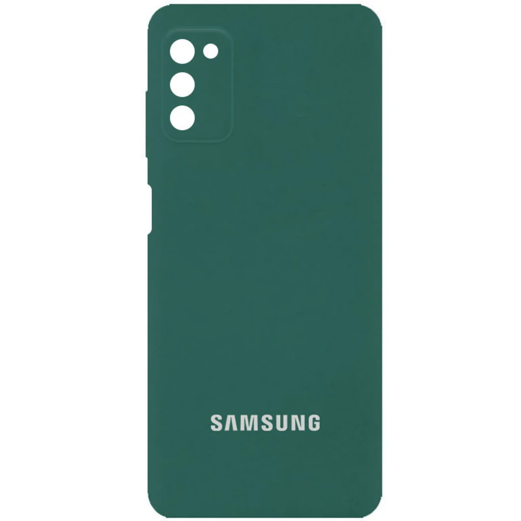 Чохол Silicone Cover Full Camera (AA) Pine Green для Samsung Galaxy A03s SM-A037