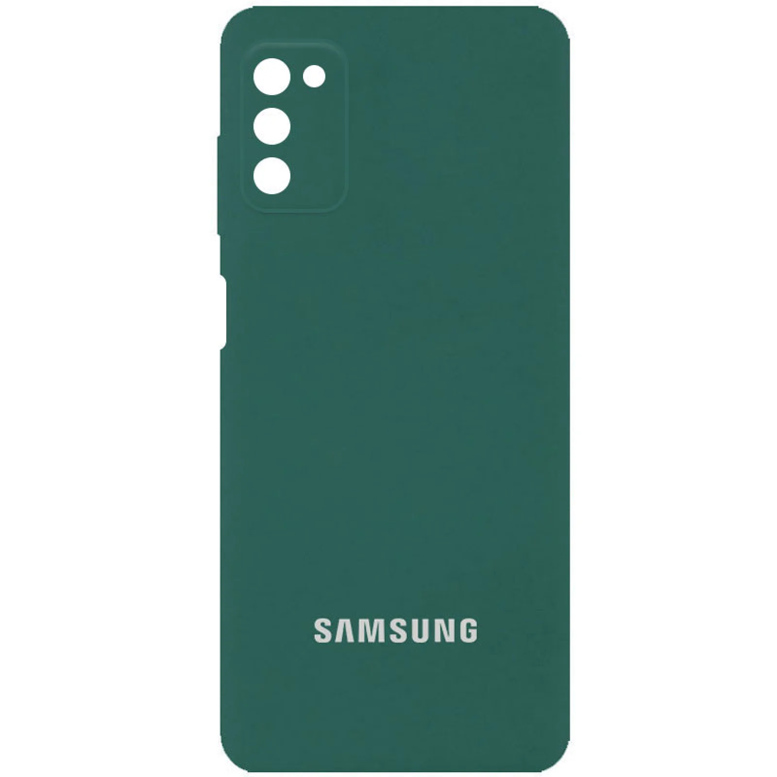 Чохол Silicone Cover Full Camera (AA) Pine Green для Samsung Galaxy A03s SM-A037