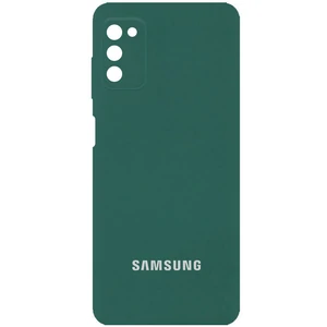 Чохол Silicone Cover Full Camera (AA) Pine Green для Samsung Galaxy A03s SM-A037