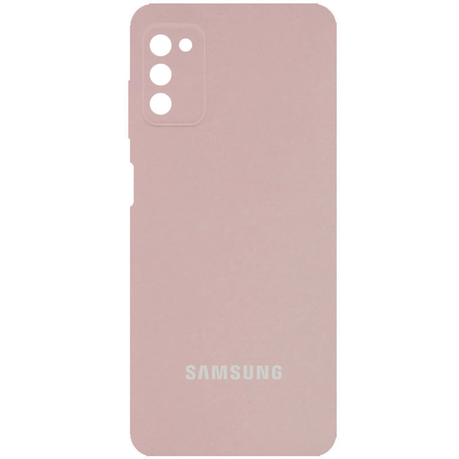 Чехол Silicone Cover Full Camera (AA) Pink Sand для Samsung Galaxy A03s SM-A037