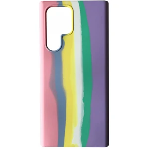 Чохол Silicone Case Full Rainbow Pink/Violet для Samsung Galaxy S22 Ultra SM-S908