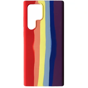 Чохол Silicone Case Full Rainbow Red/Purple для Samsung Galaxy S22 Ultra SM-S908