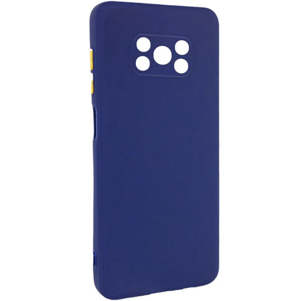 Чехол TPU Square Full Camera Blue для Xiaomi Poco X3 NFC, Poco X3 Pro