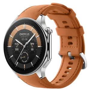 Ремешок для OnePlus Watch 2 Fluororubber Leather Hybrid Strap Brown OPWSE231 (54911000XX)