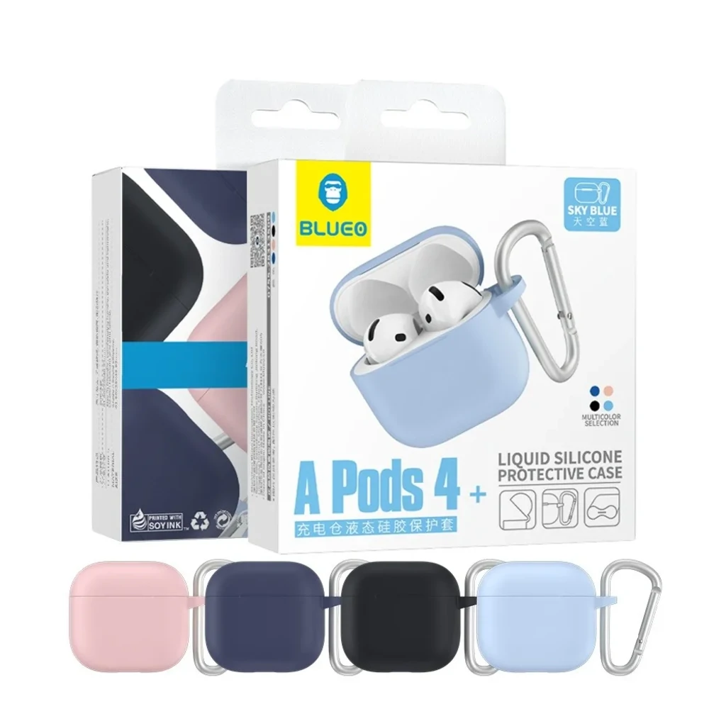 Чохол Blueo Airpods 4 Liquid Silicone Case Light Blue