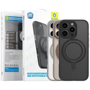 Чехол Blueo Frosted Magnetic Case ROTATABLE Stand for iPhone 16 with MagSafe Black