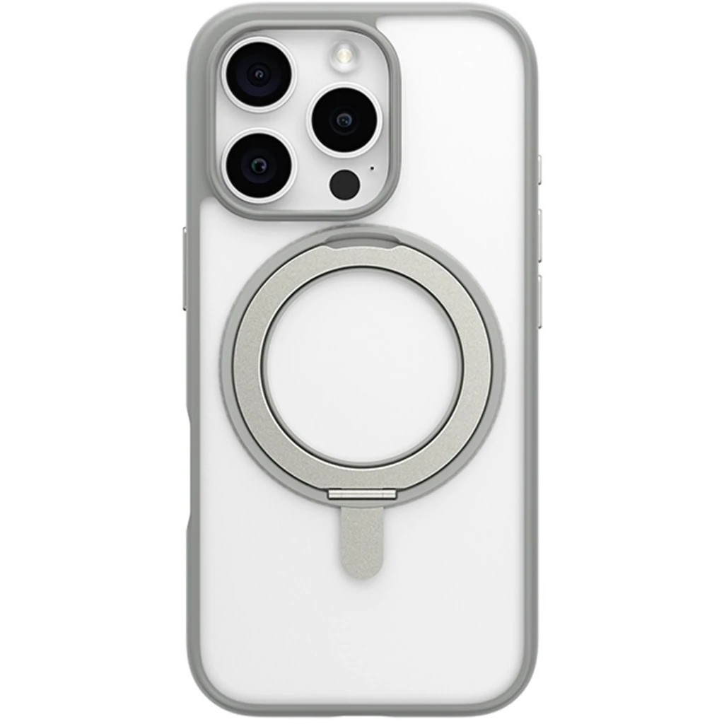 Чехол Blueo Frosted Magnetic Case ROTATABLE Stand for iPhone 16 Pro with MagSafe Grey