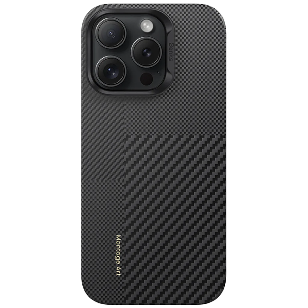 Чехол Benks Montage Armor Air Kevlar Case (600D/1500D) with MagSafe для iPhone 16 Pro Black